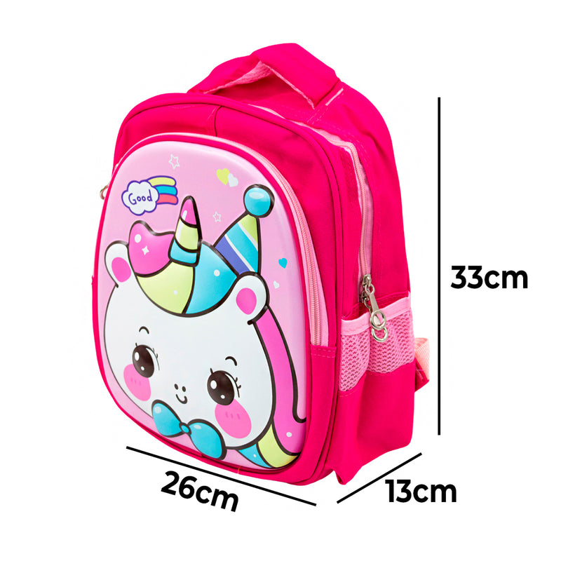 Mochila Escolar Infantil Bichinhos Alto Relevo