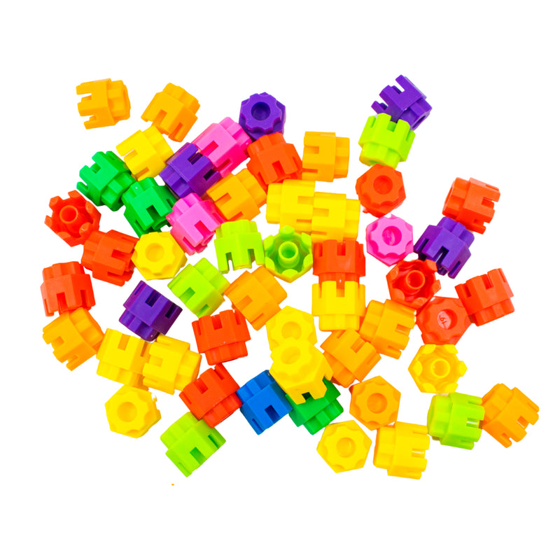 Brinquedo De Montar Interativo Plastico Blocos Infantil Coloridos Hexagonais Encaixar